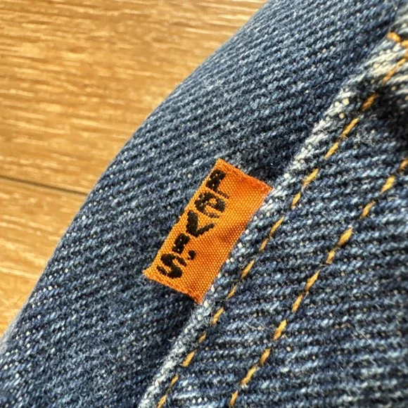 Levis 505 Jeans Mens 36 x 30 Denim Regular Fit Straight Reg‎ 80s Orange Tab VTG
